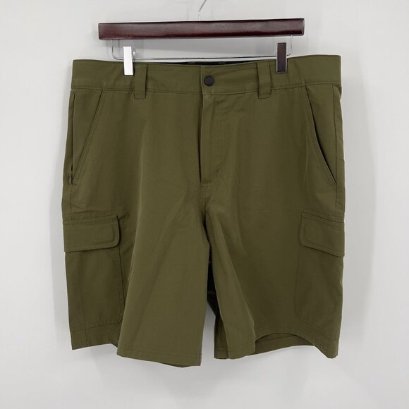 Orvis Men's 36 Olive Cargo Shorts Polyester Durable & Comfortable - Picture 3 of 7